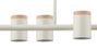 DKD Home Decor Lámpara de Techo de Metal y Madera Blanca, 7 Bombillas GU10