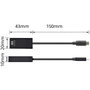 Ewent EW9823 Adaptador USB-C a HDMI Adaptador de Video Hembra 0,15m Negro 4K Compatible con Dispositivos USB-C