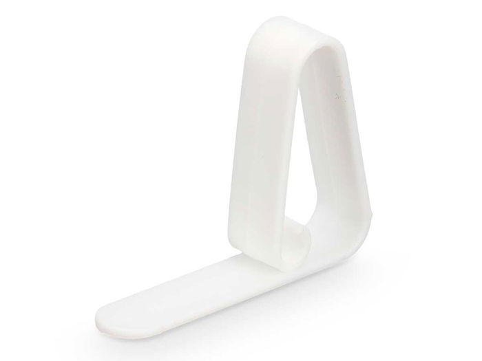 Kinvara Set 12 Sujetamantel Blanco Plástico PP 17 x 16 x 4.5 cm (Set de 24)