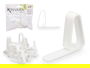 Kinvara Set 12 Sujetamantel Blanco Plástico PP 17 x 16 x 4.5 cm (Set de 24)