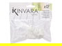 Kinvara Set 12 Sujetamantel Blanco Plástico PP 17 x 16 x 4.5 cm (Set de 24)