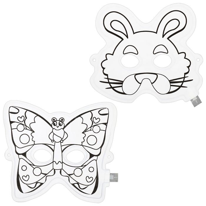 Jeux 2 momes Juego de 2 Máscaras Hinchables para Pintar con Rotuladores Incluidos Color