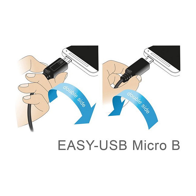 DeLOCK Cable USB 2.0 de 3 m USB A a Micro-USB B Negro
