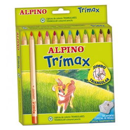 Alpino Lápices De Colores Trimax 177 mm + Sacapuntas Estuche 12 Ud