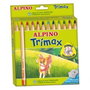 Alpino Trimax Lápices de Colores con Sacapuntas, 12 Unidades