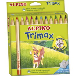 Alpino Lápices de Colores Trimax Multicolor con Sacapuntas