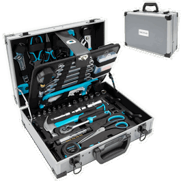 Cecotec ToolBox 8000 Pro Maletín de herramientas de aluminio con 380 piezas