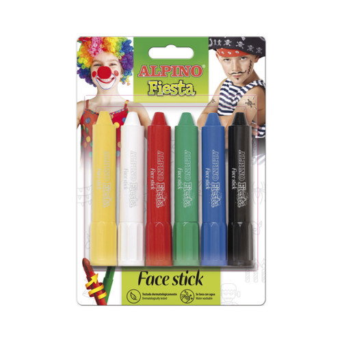 Alpino Fiesta Face Stick Pack de 6 Colores Surtidos