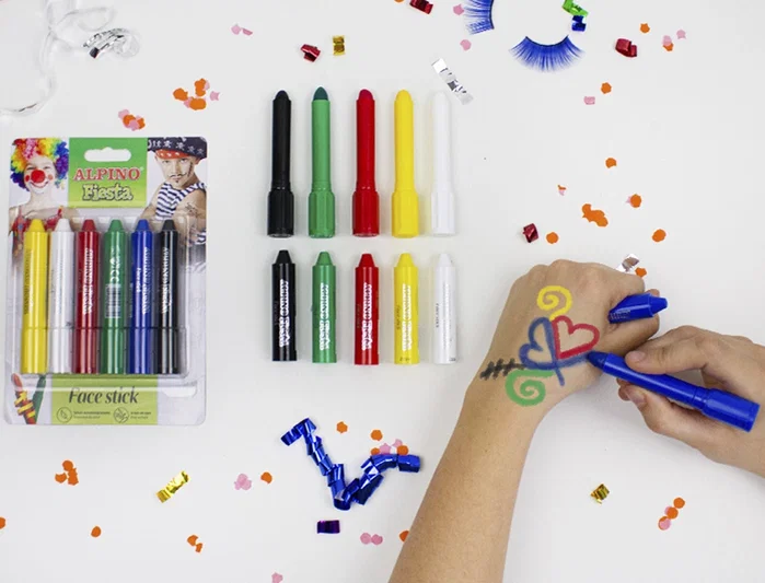 Alpino Fiesta Face Stick Pack de 6 Colores Surtidos