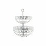 DKD Home Decor Frutero de Metal Margaritas Cromado Plateado de 2 Niveles