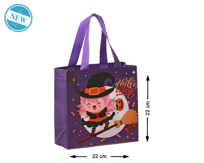 Atosa Bolsa Bruja Lila para Recoger Caramelos Halloween para Niños 22x22x10 cm Atosa Bolsa Bruja Lila para Recoger Caramelos Halloween para Niños 22x22x10 cm