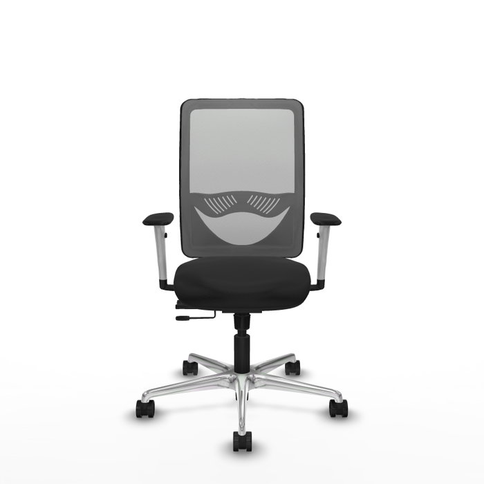 PIQUERAS Y CRESPO Silla de oficina Zulema con mecanismo Sincro/Traslack, Negro/Gris