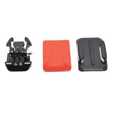 Phoenix PHGP Accesorio Soporte Adhesivo Curvo 3M para Casco, Compatible con GoPro Hero 4/3+/3/2/1 y Cámaras Deportivas - Kit de Base y Clip