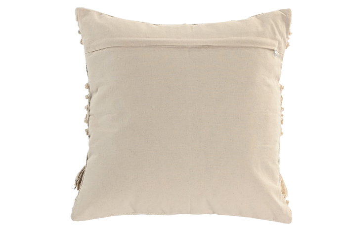DKD Home Decor Cojin Boho Crudo 45 x 45 cm Algodon Hecho a Mano (2 Unidades)