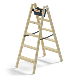 Hailo Master H80 Escalera de Madera 2 x 5 Escalones