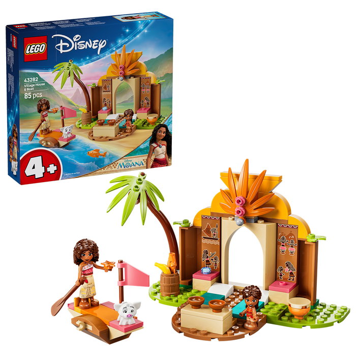 Lego Disney Vaiana Casa de la Aldea y Barco 43282 - Set de construcción con 85 piezas para niños +4 años Lego Disney Vaiana Casa de la Aldea y Barco 43282 - Set de construcción con 85 piezas para niños +4 años