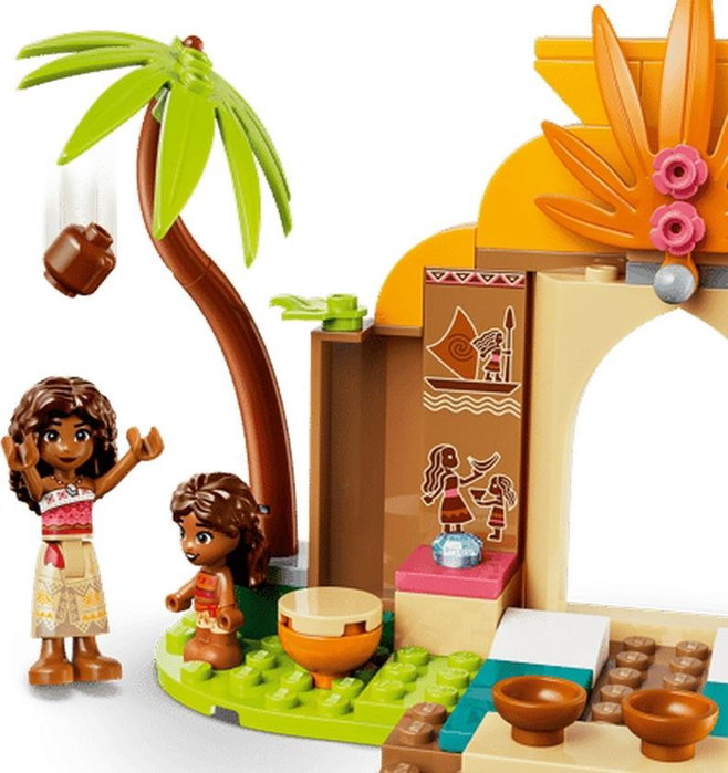 Lego Disney Vaiana Casa de la Aldea y Barco 43282 - Set de construcción con 85 piezas para niños +4 años