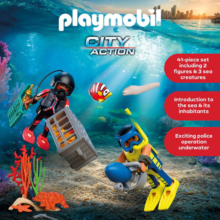 Playmobil City Action Policía Buzo Con Tesoro