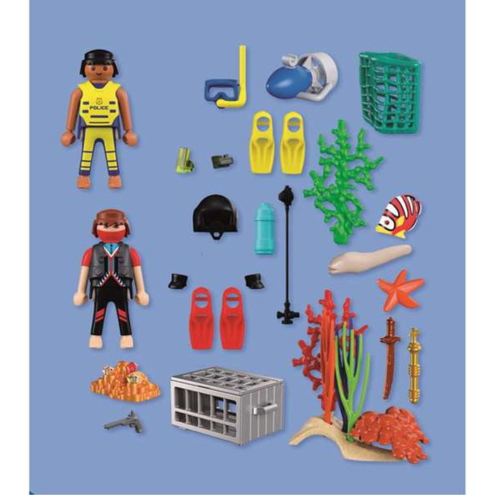 Playmobil City Action Policía Buzo Con Tesoro