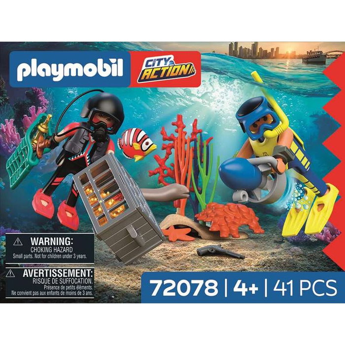 Playmobil City Action Policía Buzo Con Tesoro