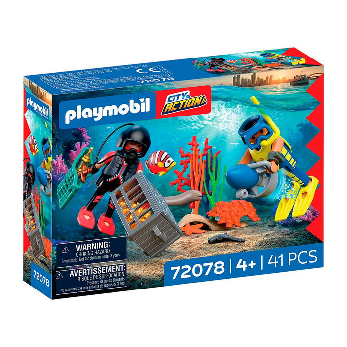 Playmobil City Action Policía Buzo Con Tesoro