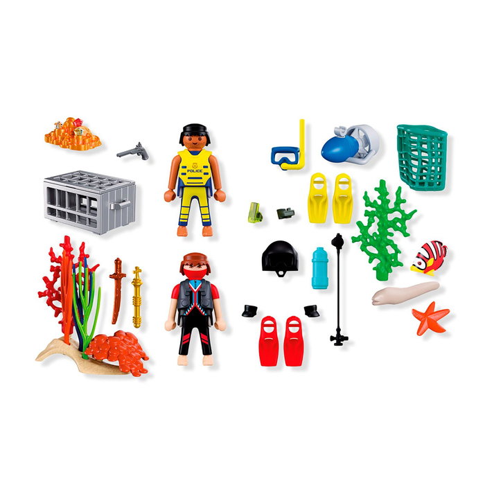 Playmobil City Action Policía Buzo Con Tesoro