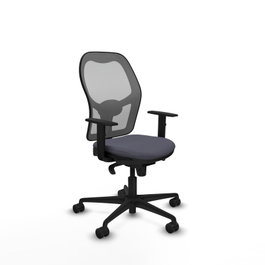 PIQUERAS Y CRESPO Silla de oficina Jorquera con mecanismo Sincro, Gris oscuro/Gris