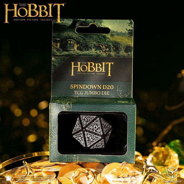 Q Workshop El Hobbit Spindown Jumbo Dado Umbral TCG D20