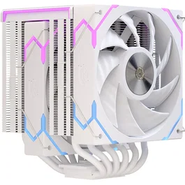 Einarex GLIDE G300 EXAC-GL-300-R-W Refrigerador CPU Aire 120mm RGB Doble Ventilador Blanco - Compatible con Intel LGA 1150/1151/1200/1700/1851/2011 y AMD AM4/AM5