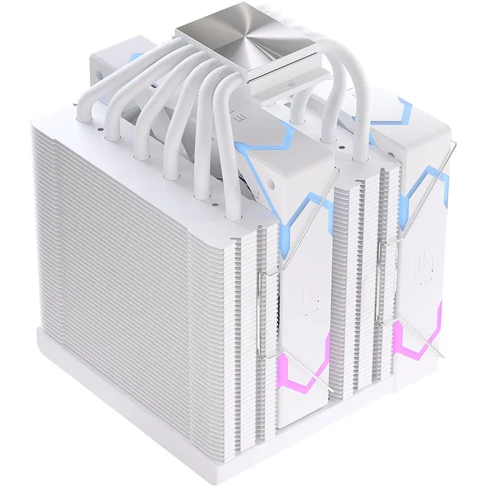 Einarex GLIDE G300 EXAC-GL-300-R-W Refrigerador CPU Aire 120mm RGB Doble Ventilador Blanco - Compatible con Intel LGA 1150/1151/1200/1700/1851/2011 y AMD AM4/AM5