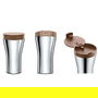 Alessi GIA24 BR CAFFA Taza de Viaje Térmica de Acero Inoxidable 18/10