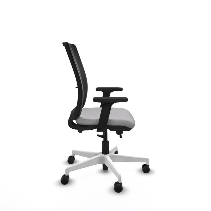 PIQUERAS Y CRESPO Silla de oficina Haches con mecanismo Sincro/Traslack, Gris claro y Negro