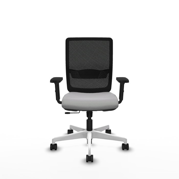 PIQUERAS Y CRESPO Silla de oficina Haches con mecanismo Sincro/Traslack, Gris claro y Negro