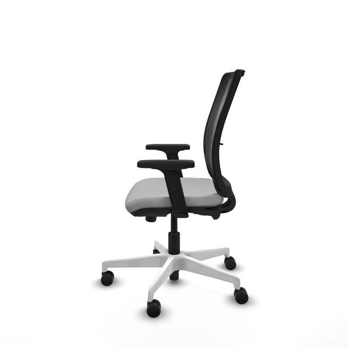 PIQUERAS Y CRESPO Silla de oficina Haches con mecanismo Sincro/Traslack, Gris claro y Negro