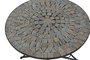 DKD Home Decor Mesa Redonda Comedor Terraza Y Jardin Negro Multicolor Metal Ceramica 80 x 76 x 80 cm