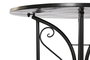DKD Home Decor Mesa Redonda Comedor Terraza Y Jardin Negro Multicolor Metal Ceramica 80 x 76 x 80 cm