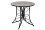 DKD Home Decor Mesa Redonda Comedor Terraza Y Jardin Negro Multicolor Metal Ceramica 80 x 76 x 80 cm