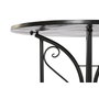 DKD Home Decor Mesa Redonda de Comedor de Metal y Cerámica Negro
