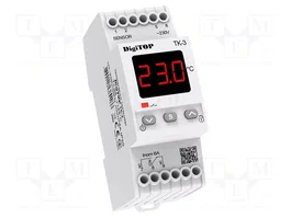 DIGITOP ELECTRIC TK-3 Regulador de temperatura para raíl DIN 230VAC