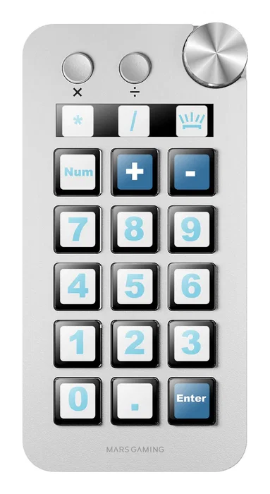 Control deck mars gaming msd-neo 15 teclas lcd 1 rueda 2 botones blanco