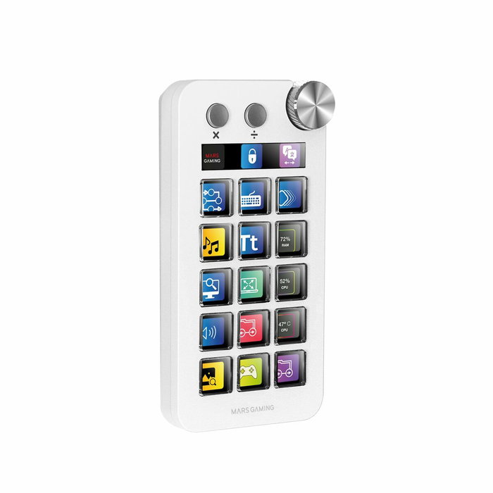 Mars Gaming MSD-NEO Control Deck Blanco con 15 Teclas LCD Mars Gaming MSD-NEO Control Deck Blanco con 15 Teclas LCD