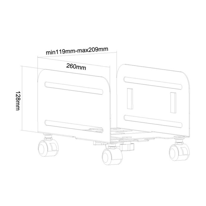 Neomounts CPU-M100BLACK Soporte de CPU Móvil Negro
