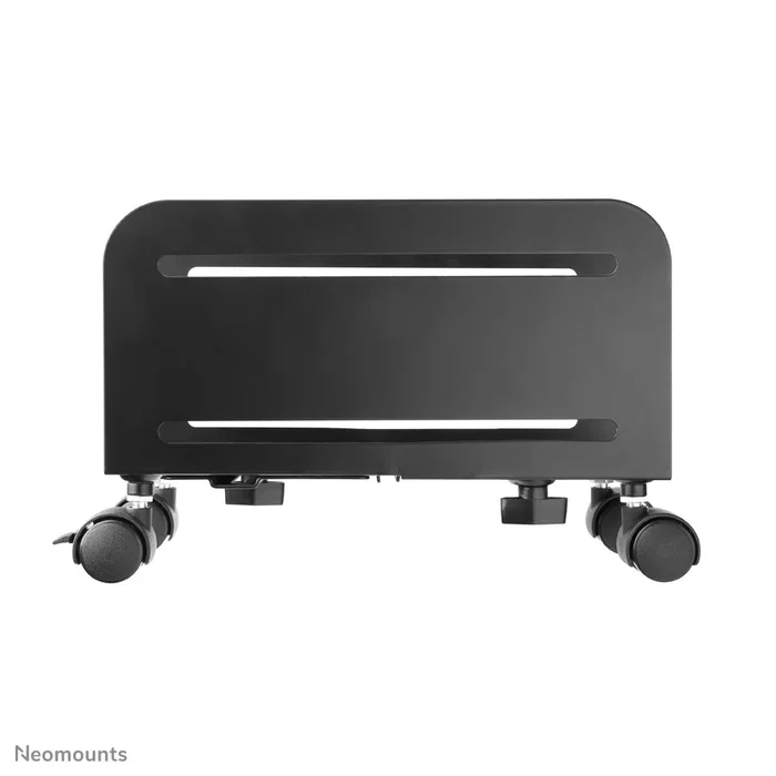 Neomounts CPU-M100BLACK - Soporte o Carro Portátil para Torre de PC, 10 kg, Negro, Acero, con 4 Ruedas (2 bloqueables), Ajustable 12-21 cm
