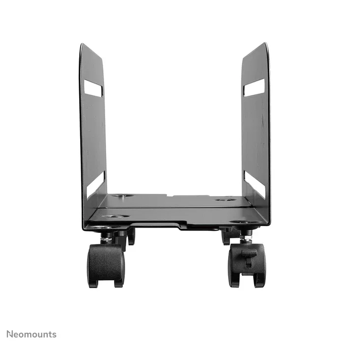 Neomounts CPU-M100BLACK - Soporte o Carro Portátil para Torre de PC, 10 kg, Negro, Acero, con 4 Ruedas (2 bloqueables), Ajustable 12-21 cm