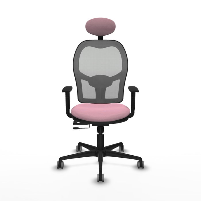 PIQUERAS Y CRESPO Silla de oficina Jorquera Rosa y Gris