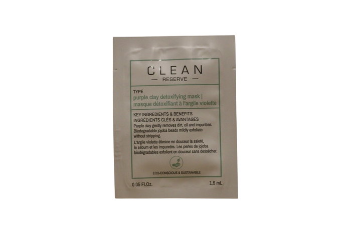 Clean Mascarilla de arcilla Purple Clay Desintoxicante - Muestra Clean Mascarilla de arcilla Purple Clay Desintoxicante - Muestra