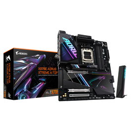 Gigabyte GA-X870E A XTREME AI TOP (AM5) Placa base para AMD Ryzen, DDR5, Wi-Fi 7, LAN 10 GbE, ATX Extendida