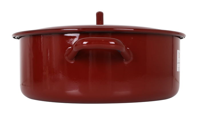 La Estrella Cacerola Esmaltada con Tapa 28 cm - 6.8L Teja (6 Unidades)