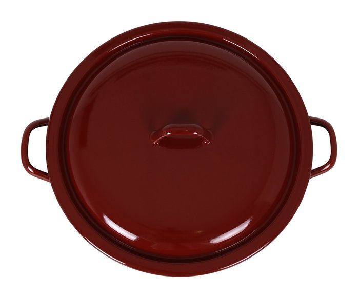 La Estrella Cacerola Esmaltada con Tapa 28 cm - 6.8L Teja (6 Unidades)