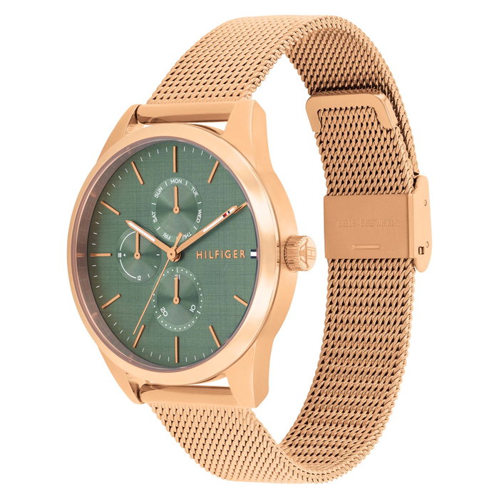 Tommy Hilfiger 1782770 Reloj Analógico Rosa con Esfera Verde